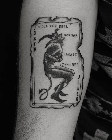 joker card tattoo|batman and joker tattoo.